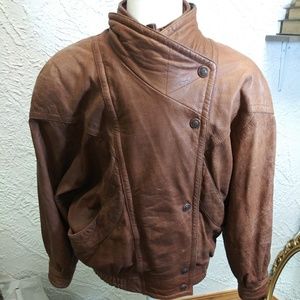 Vintage Wilson Adventure Bound Leather Bomber Jacket